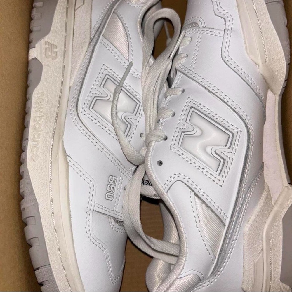New Balance White and Gray Sneakers